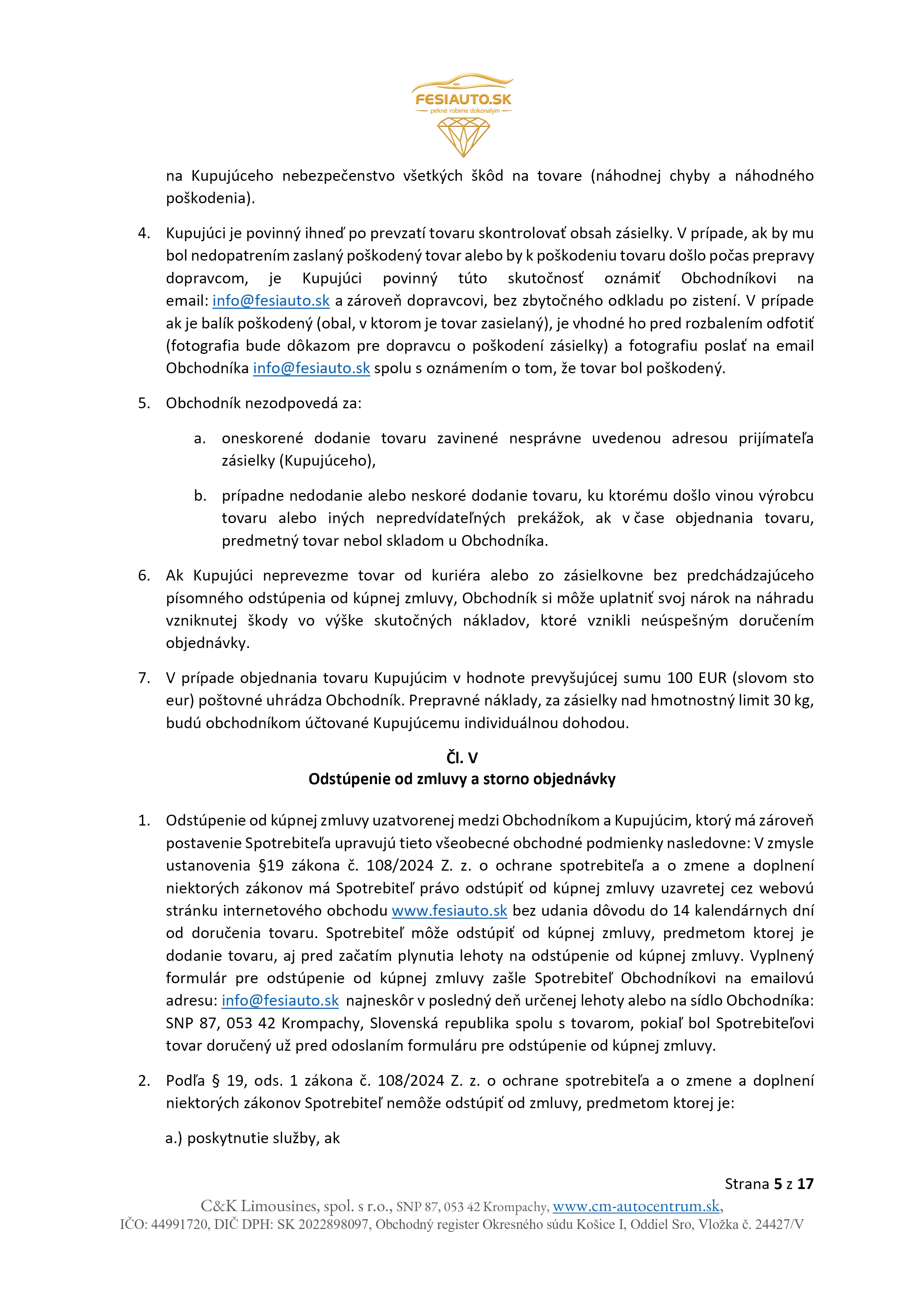2026.06.19 - Obchodné podmienky pre spotrebiteľov www.fesiauto (5)